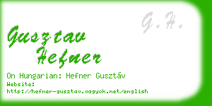 gusztav hefner business card